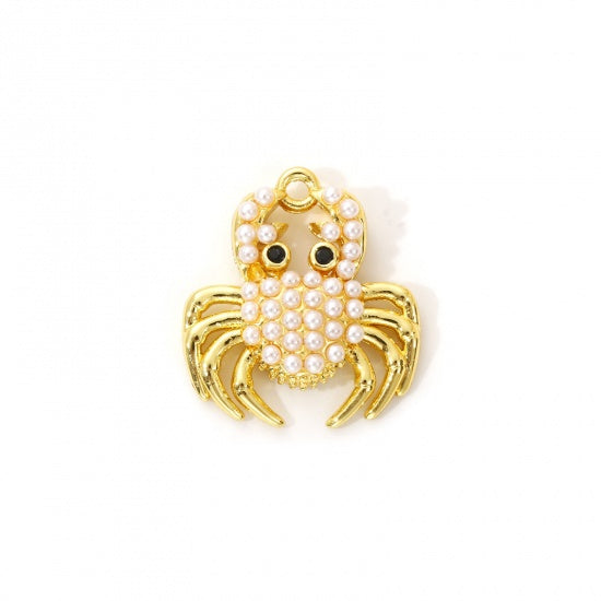 Pearly Crab Charm