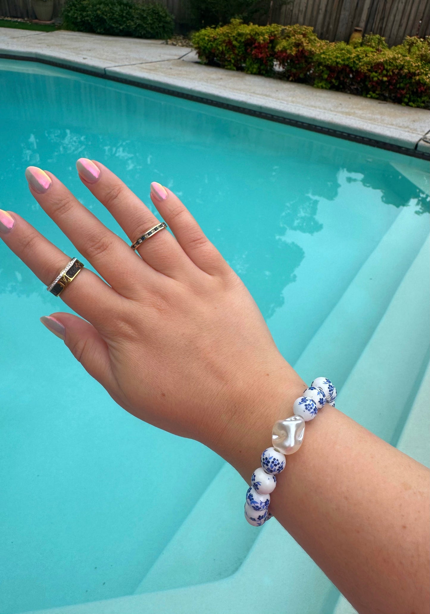 Katherine Floral Pearl Bracelet