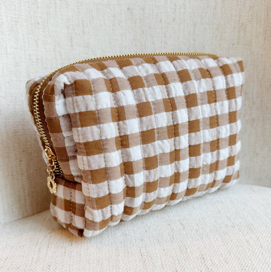 Adelaide Gingham Cosmetic Case