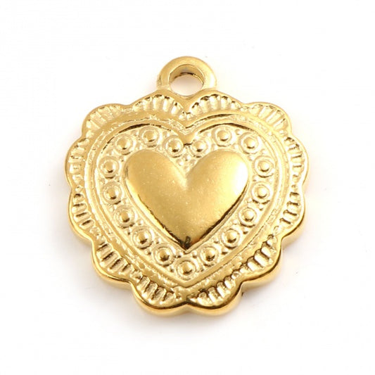 Gold Layered Heart Charm