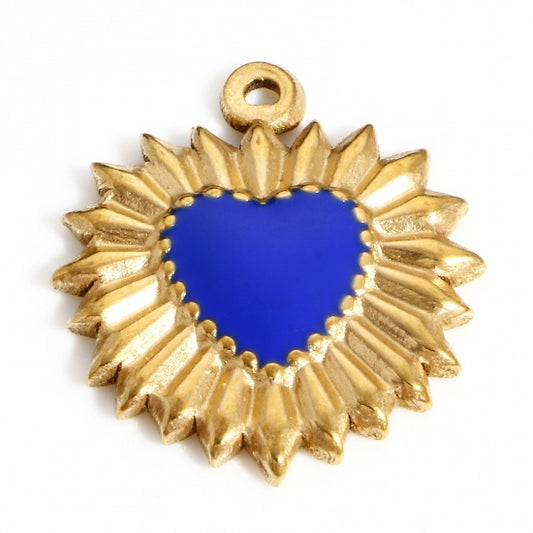 Dark Blue Heart Charm