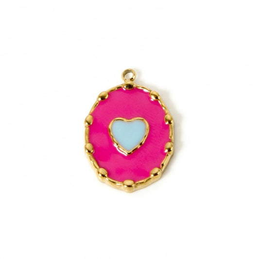 Hot Pink Stitched Charm