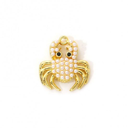 Pearly Crab Charm