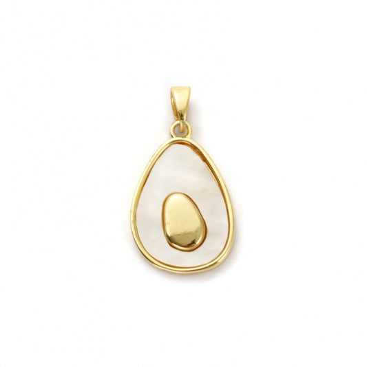 Cream Oval Charm