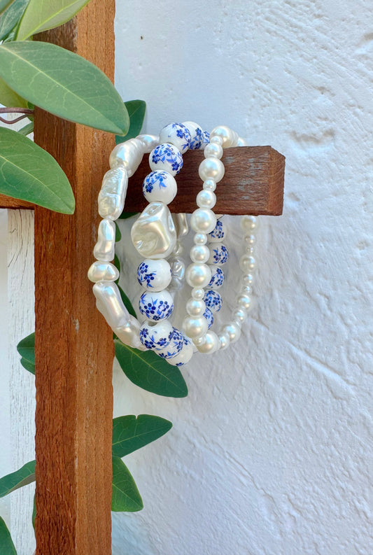 Katherine Floral Pearl Bracelet