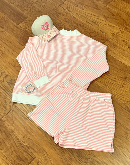 Pink Stripe Shorts