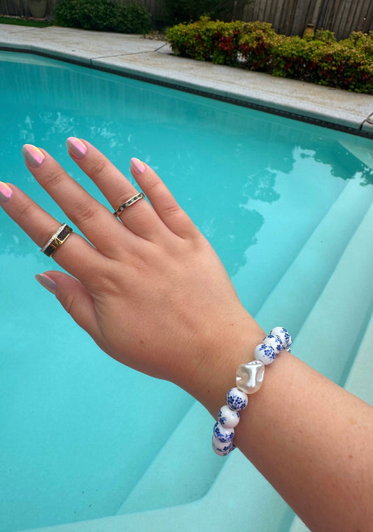 Katherine Floral Pearl Bracelet