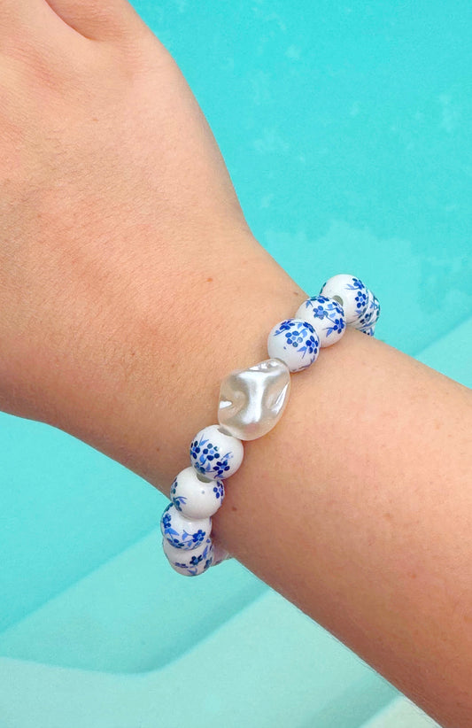 Katherine Floral Pearl Bracelet