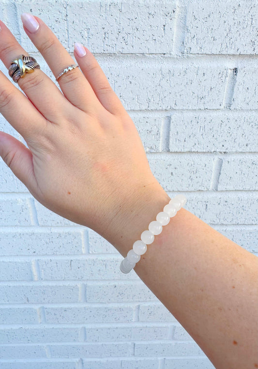 White as Snow Stretch Bracelet