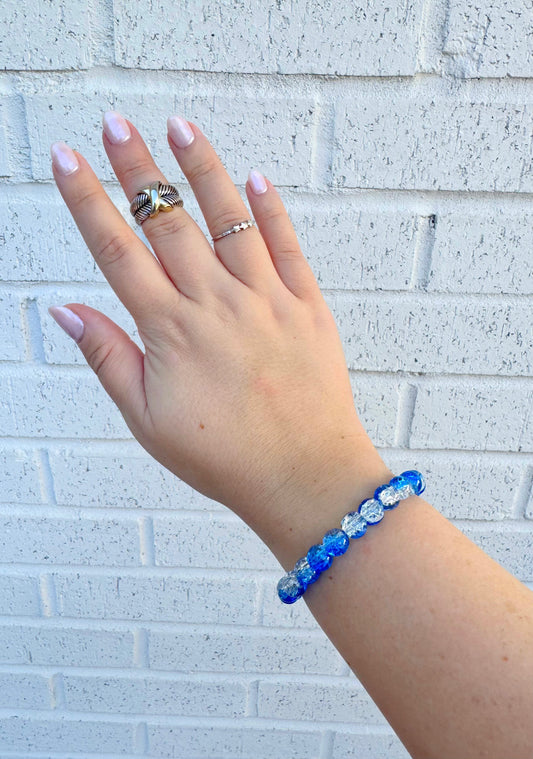 Icy Blue Stretch Bracelet