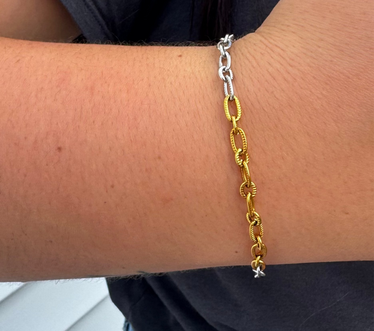 Brook Mixed Metal Bracelet