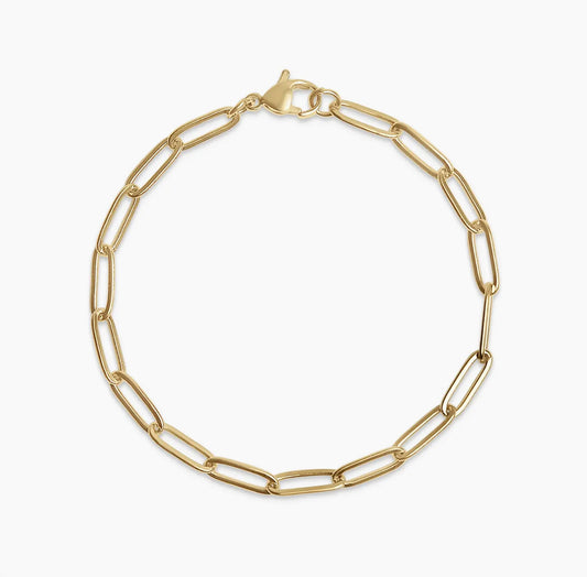Paper Clip Charm Bracelet