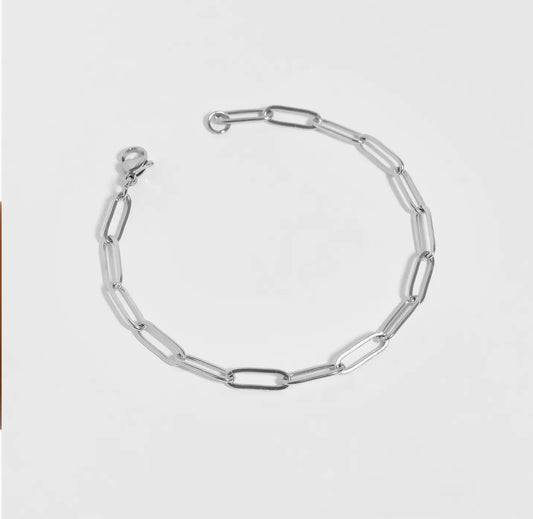 Paper Clip Charm Bracelet