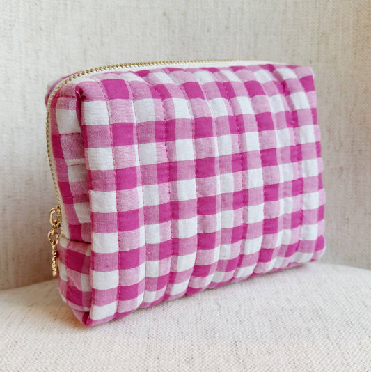 Adelaide Gingham Cosmetic Case
